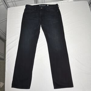 Men’s Guess Lincoln Slim Straight Black Jeans- Size 36/32 NWOT